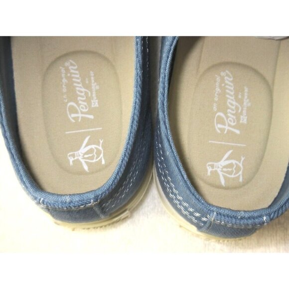 Original Penguin Men's Sam Stripe Classic Lace Up Light Blue Canvas Shoes NIB - Picture 7 of 7